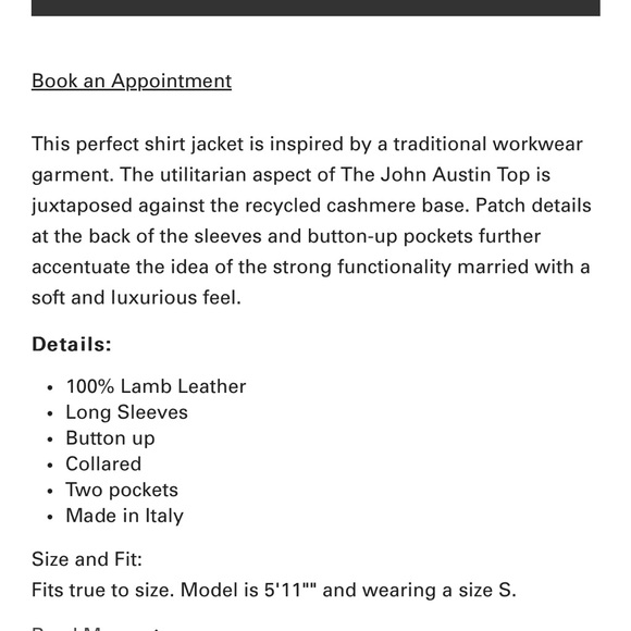 GABRIELA HEARST - BLACK LEATHER JACKET NWT - Picture 12 of 17